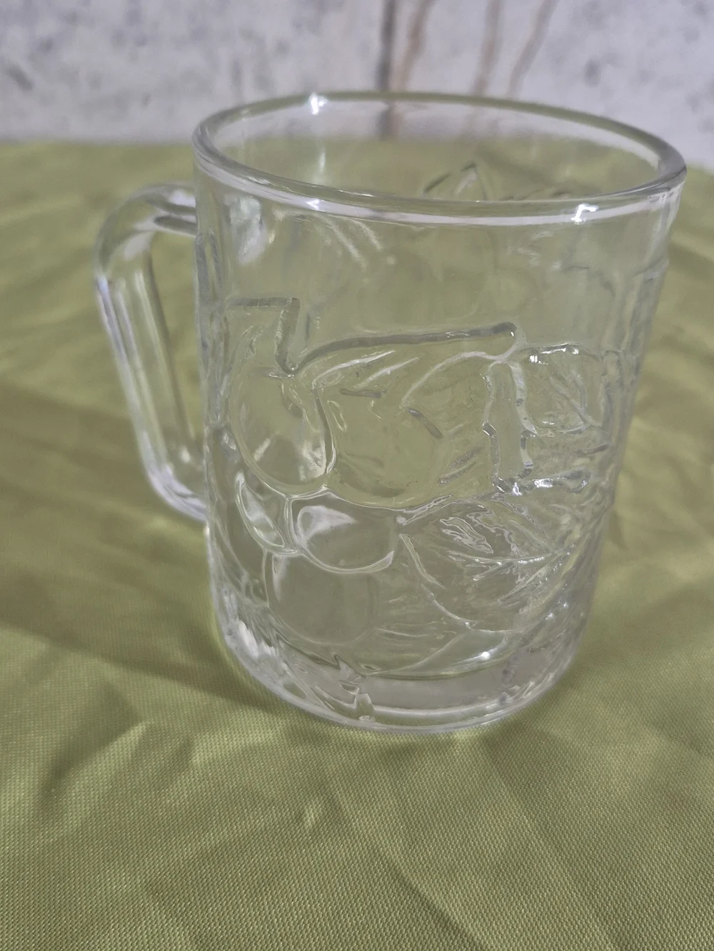 Clear Glass Patterned Coffee Mug - Transparent